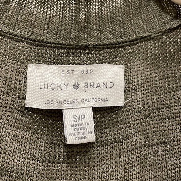 Lucky Brand full length green cardigan (sz s) - Picture 2 of 10